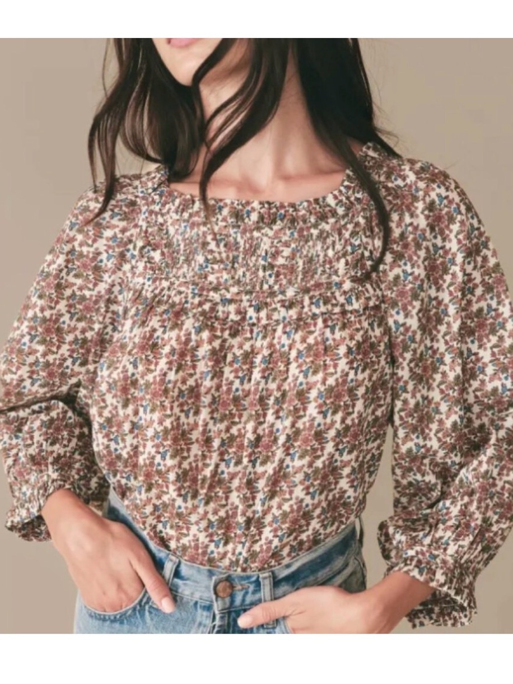 Doen Floral Agotha Top Sz XS